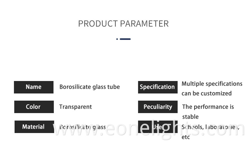 Heat Resistant Clear Glass Tube Quartz Glass/Borosilicate Glass